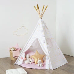 Tipi Décoratif 160 Cm Pour Enfant Blanc Atmosphera -ATMOSPHERA || Intex || Demeyere Soldes tipi 5 pieds decoratif pour enfant blanc atmosphera 1 5