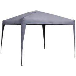 Tonnelle Pliante Carrée Hespéride 3x3m Easy Up Gris Ardoise -ATMOSPHERA || Intex || Demeyere Soldes tonnelle pliante hesperide 3x3m easy up gris ardoise 1