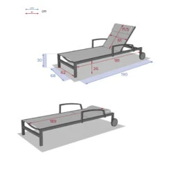 Transat Ocala Inclinable Bleu Canard/graphite Hespéride -ATMOSPHERA || Intex || Demeyere Soldes transat ocala inclinable bleu canardgraphite hesperide 6