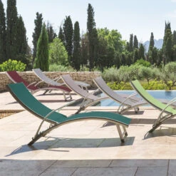 Transat Samba Pliable Et Empilable Bordeaux Hespéride -ATMOSPHERA || Intex || Demeyere Soldes transat samba bordeaux hesperide 6