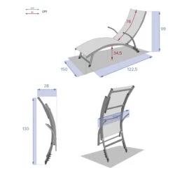 Transat Samba Pliable Bleu Canard/graphite Hespéride -ATMOSPHERA || Intex || Demeyere Soldes transat samba pliable bleu canard graphite hesperide 6