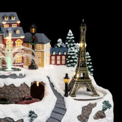 Village De Noël Lumineux Tour Eiffel Et Fontaine -ATMOSPHERA || Intex || Demeyere Soldes village de noel lumineux tour eiffel et fontaine 1