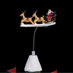 Village De Noël Passage Du Père-Noël Lumineux Animé -ATMOSPHERA || Intex || Demeyere Soldes village de noel passage du pere noel lumineux anime 1