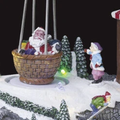 Village De Noël Stand Montgolfière Lumineux Animé -ATMOSPHERA || Intex || Demeyere Soldes village de noel stand montgolfiere lumineux anime 1 2