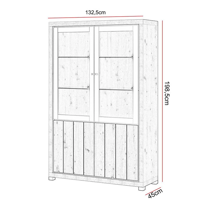 Vitrine 2 Portes + 2 Portes Vitrées Dijon 7 Vitrine 2 Portes + 2 Portes Vitrées Dijon – Image 5